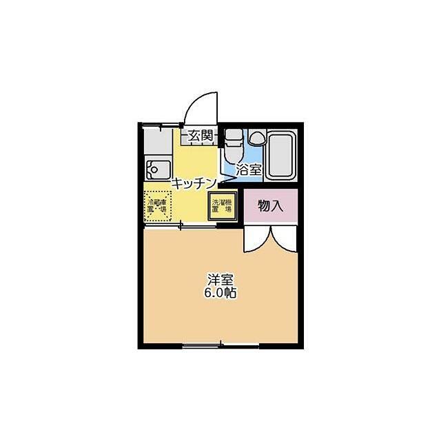 エステートピア一之瀬(1K/1階)の間取り写真