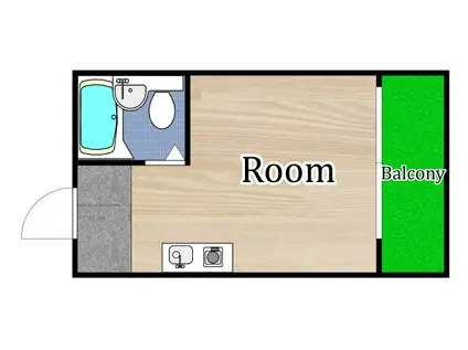 ノーブル京橋(ワンルーム/4階)の間取り写真