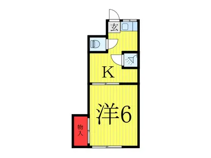 ロットパレスIII(1K/1階)の間取り写真