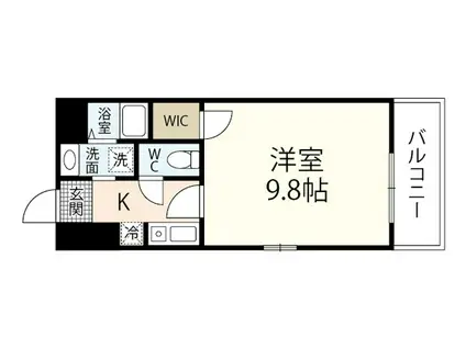 ヴィラサクライ(1K/2階)の間取り写真