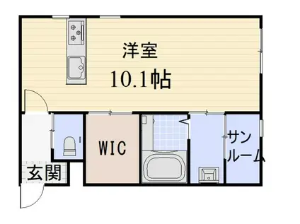 MAISON DE AVION (ワンルーム/1階)の間取り写真