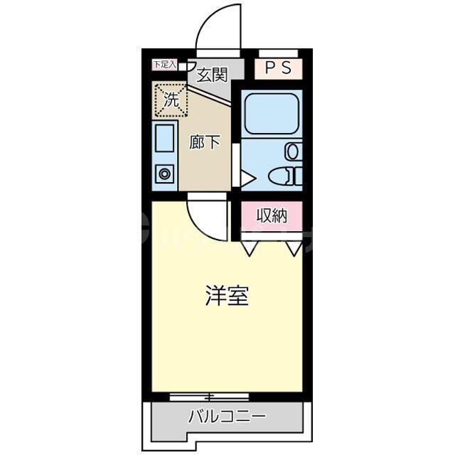 フェリーチェ本八幡(1K/6階)の間取り写真