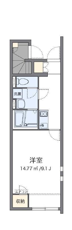 クレイノ日吉原III(1K/1階)の間取り写真