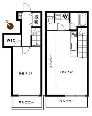 エルスタンザ中野新井(1LDK/4階)の間取り写真
