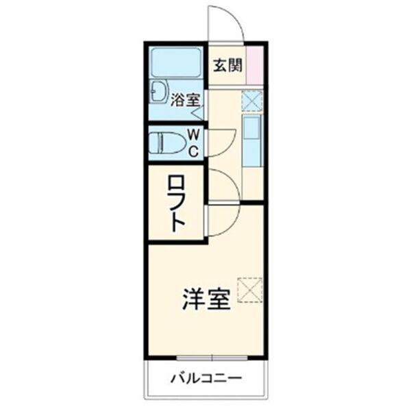 エクセレント豆田町(1K/2階)の間取り写真
