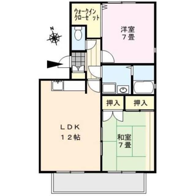 ストークハイム(2LDK/2階)の間取り写真