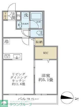ヒル・シャンス大倉山(1LDK/3階)の間取り写真