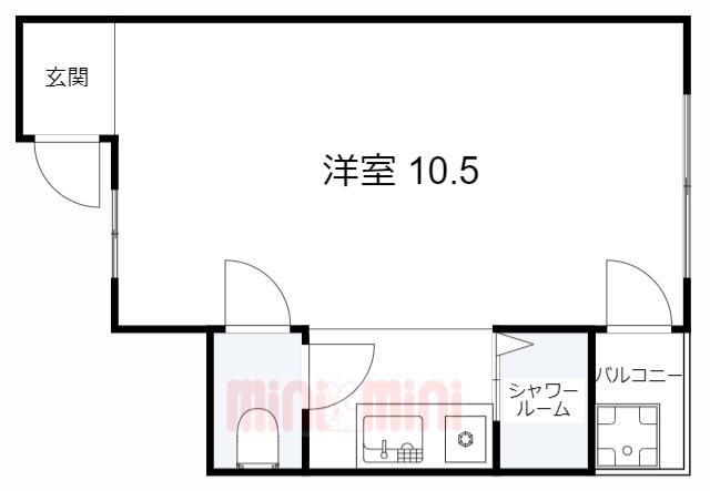 マンションハヤ(ワンルーム/2階)の間取り写真