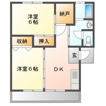 KAMIKENAP(2SDK/1階)の間取り写真