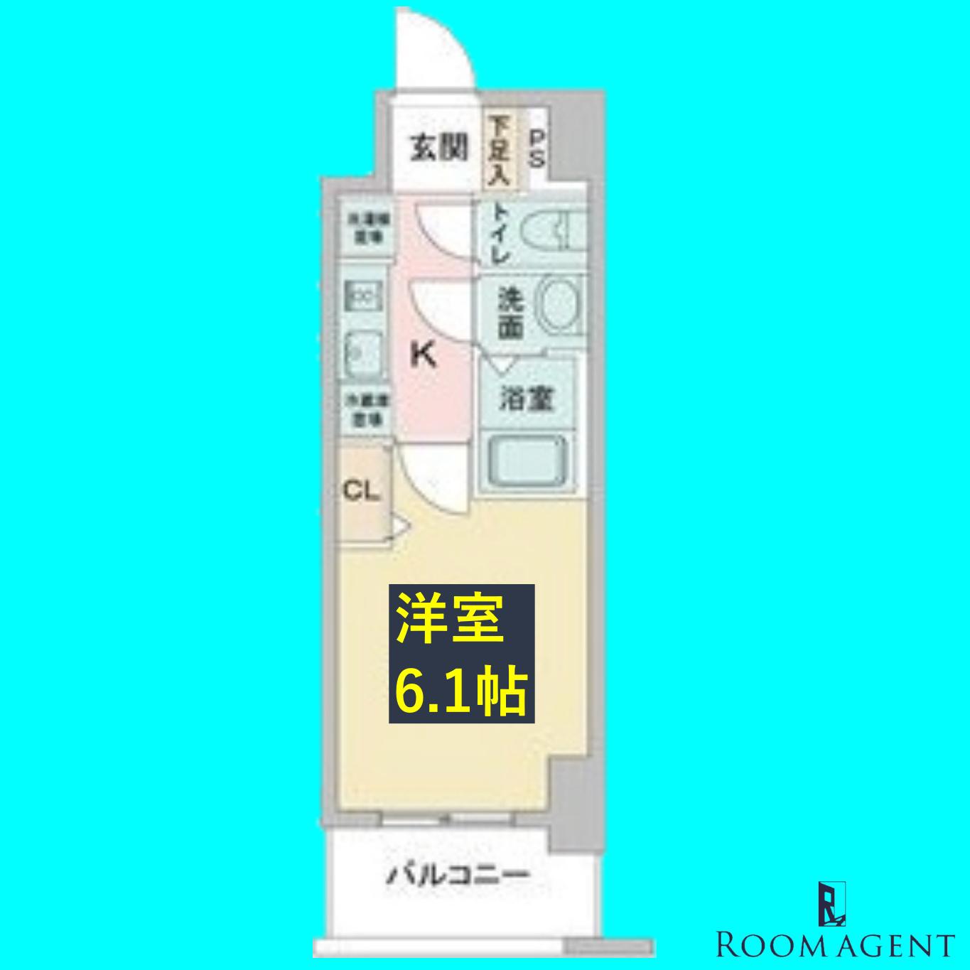 アステリ鶴舞エーナ(1K/8階)の間取り写真
