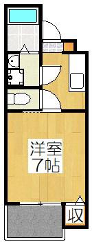 ドリーミーY(1K/1階)の間取り写真