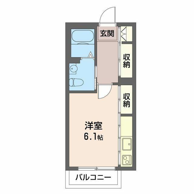 パークハイム(ワンルーム/1階)の間取り写真