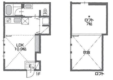 コレクション名駅西(ワンルーム/1階)の間取り写真
