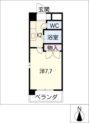 第3富士和ビル(1K/2階)の間取り写真