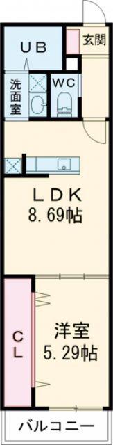 BR道表(1LDK/1階)の間取り写真