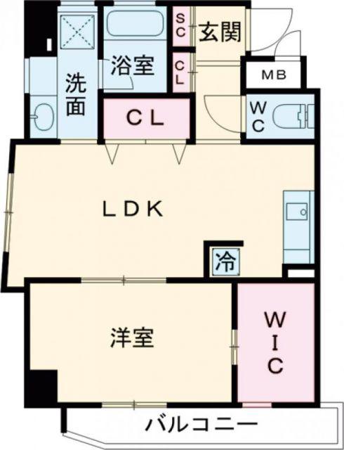 グランスター大宮(1LDK/7階)の間取り写真