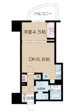 アクシア新宿御苑(1DK/7階)の間取り写真