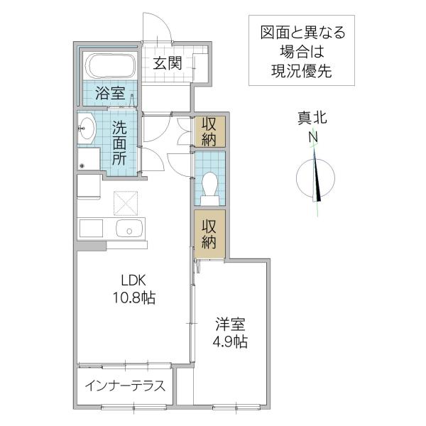 シャインスターアイズ(1LDK/1階)の間取り写真