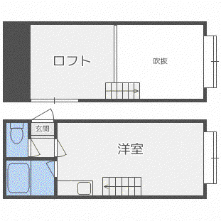 クルーズハウス元町西(1K/2階)の間取り写真