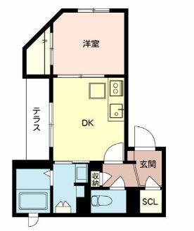 CLASSICA十三(1DK/2階)の間取り写真
