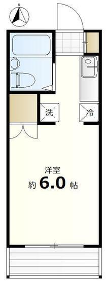 ルベール東小金井アネックス(1K/1階)の間取り写真