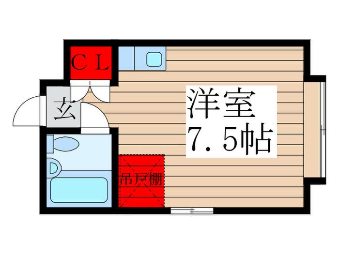 JR総武線 阿佐ケ谷駅 徒歩5分 2階建 築42年(ワンルーム/2階)の間取り写真