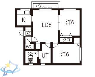 メゾン・ド330(2LDK/2階)の間取り写真