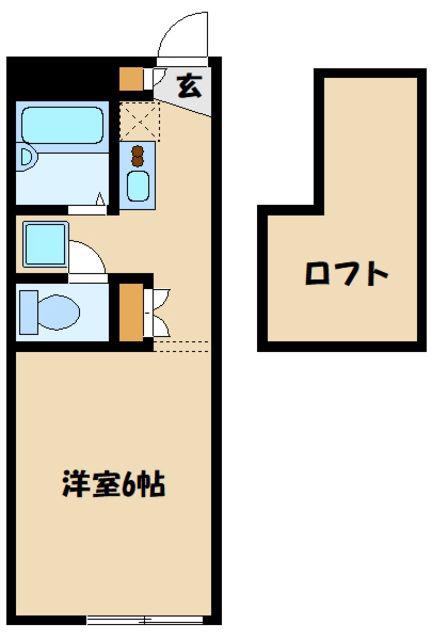 ベルポスト中央林間(1K/1階)の間取り写真