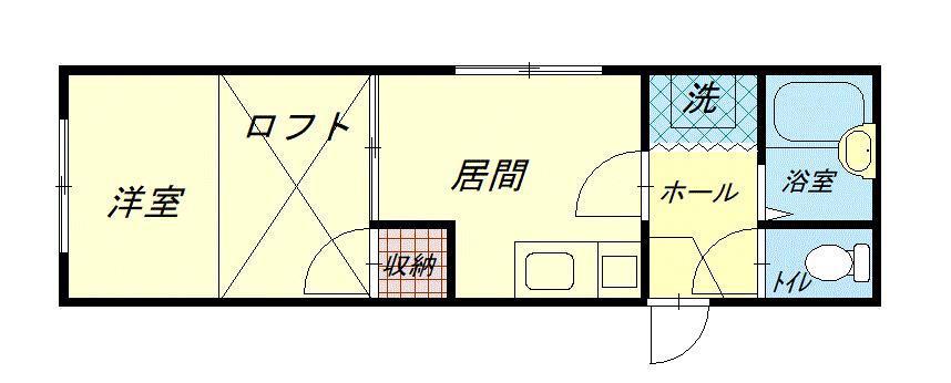 大雪旭川館TOYOOKA(1DK/2階)の間取り写真