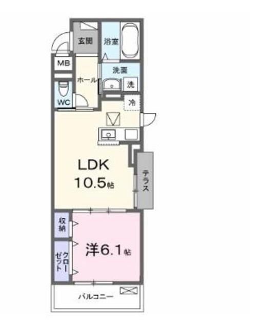 メゾン・ド・フロレゾン(1LDK/3階)の間取り写真