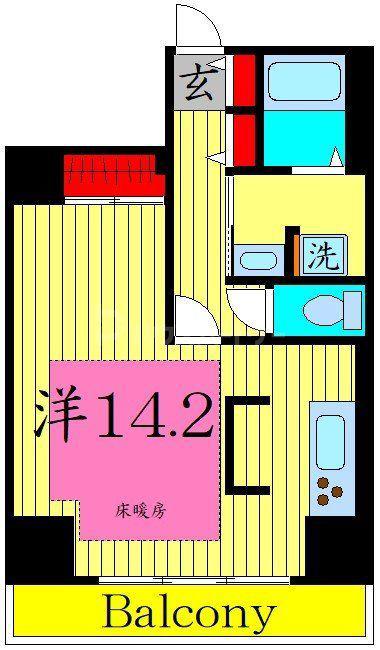 アクティ上池袋(ワンルーム/4階)の間取り写真