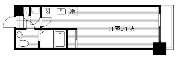 PROJECT NO.57 TOKYO MITO STREET(ワンルーム/2階)の間取り写真