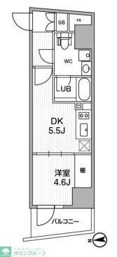 ALTERNA中野(1DK/8階)の間取り写真
