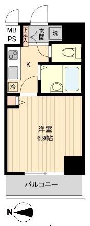 HF亀戸レジデンス(1K/10階)の間取り写真