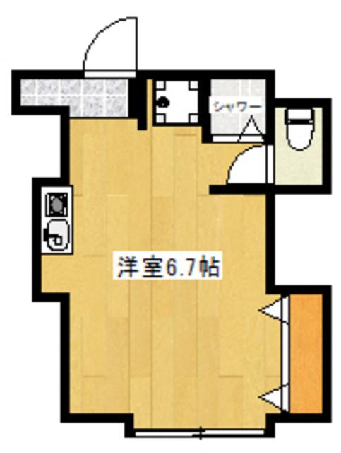 千駄木ハイム(ワンルーム/2階)の間取り写真