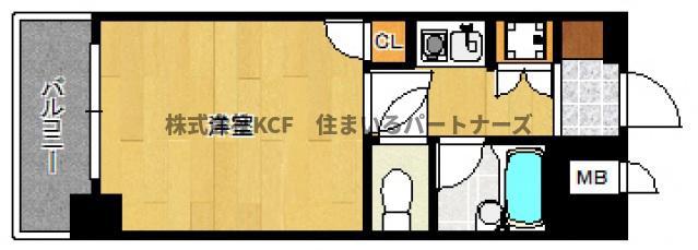 ダイナコート久留米レジックス(1K/5階)の間取り写真