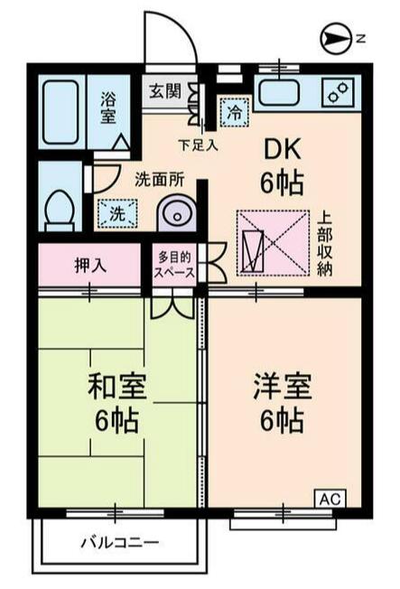 ハイムエイティー1(2DK/2階)の間取り写真
