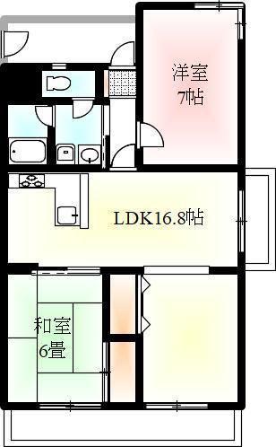 サン・セイント・リヴィア(2LDK/1階)の間取り写真