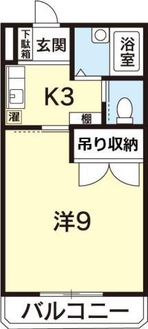 DUGOUT310(1K/3階)の間取り写真