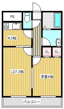 シャルム参番館(1LDK/1階)の間取り写真