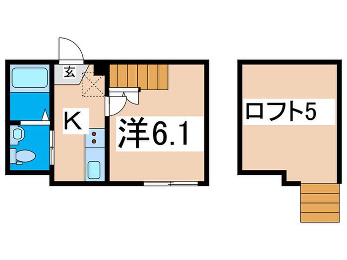 セレスト横浜戸塚(1K/2階)の間取り写真