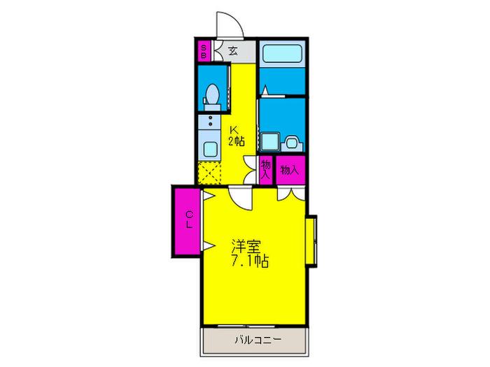 MAISON VILLAGE SAKAI(1K/3階)の間取り写真
