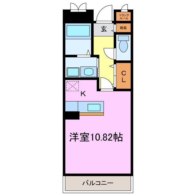 ジュネス(1K/2階)の間取り写真