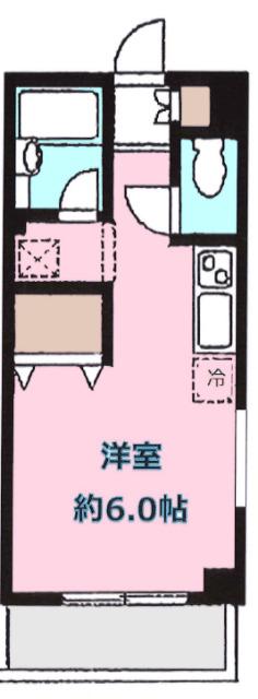 SUN FORT(ワンルーム/1階)の間取り写真