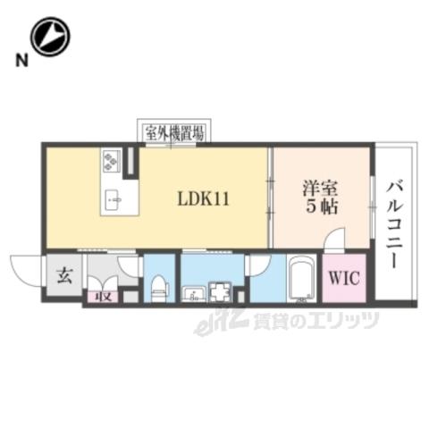 ミラージュ膳所(1LDK/3階)の間取り写真