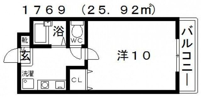 暁21 1号館(1K/1階)の間取り写真