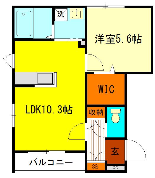 ANESIS(1LDK/1階)の間取り写真