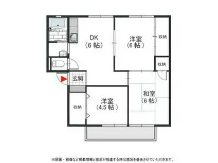 ルミエール永畑A(3DK/2階)の間取り写真