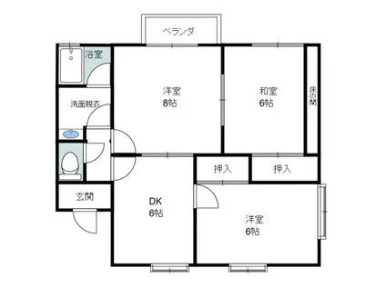 セルフィYS(3DK/1階)の間取り写真