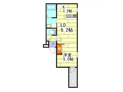 フジパレス末広町I番館(1LDK/3階)の間取り写真